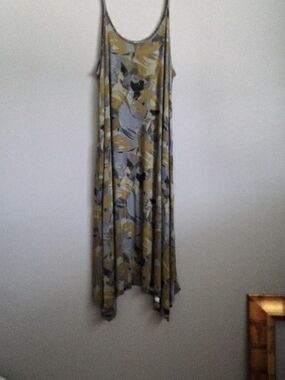 LOGO Sleeveless Printed Swing Dress